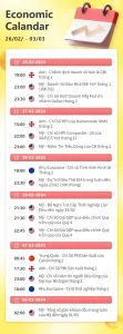 02/26-03/03 Lịch kinh tế